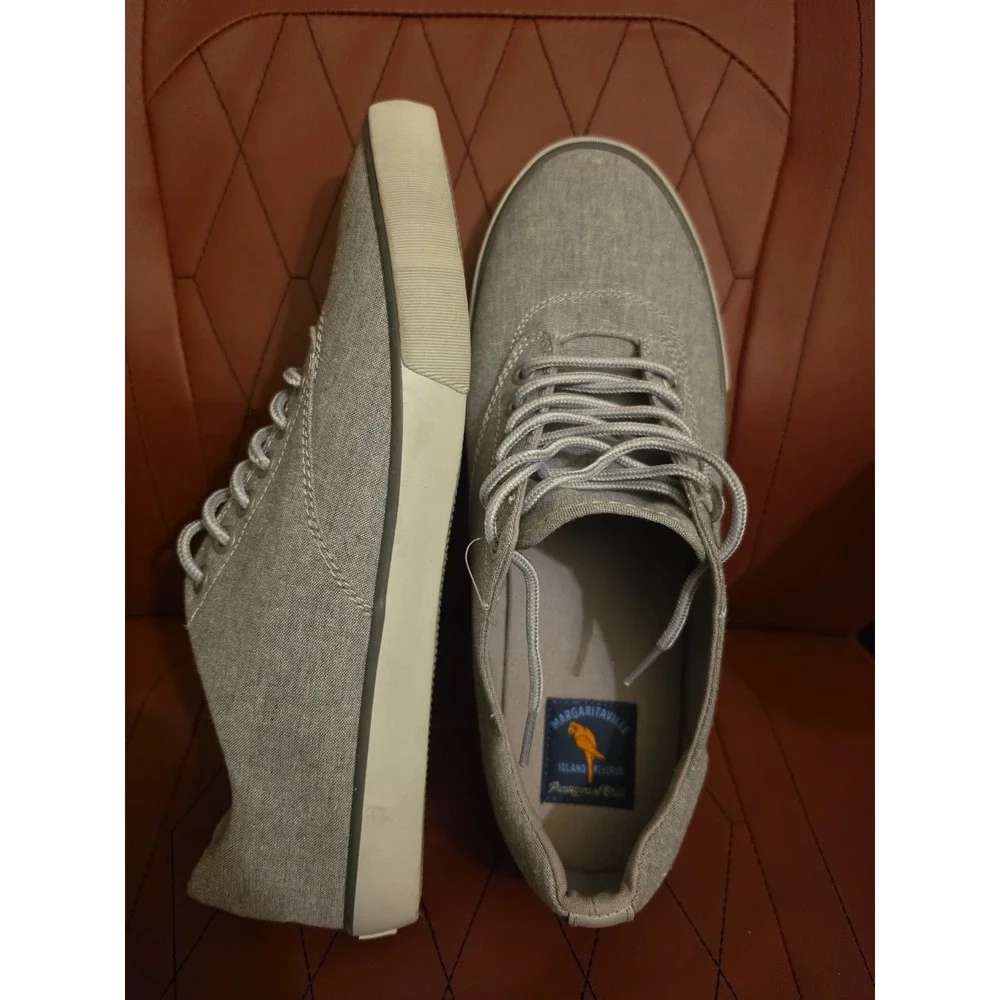 New In Box Margaritaville Grey Lorient Terry Men's Lace Up Shoes Size Us 10